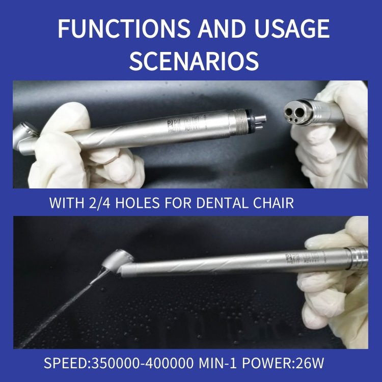 portable k a v o high speed hand piece air turbine led mini standard torque 45 degree head handpiece with 2 4 hole e-generator
