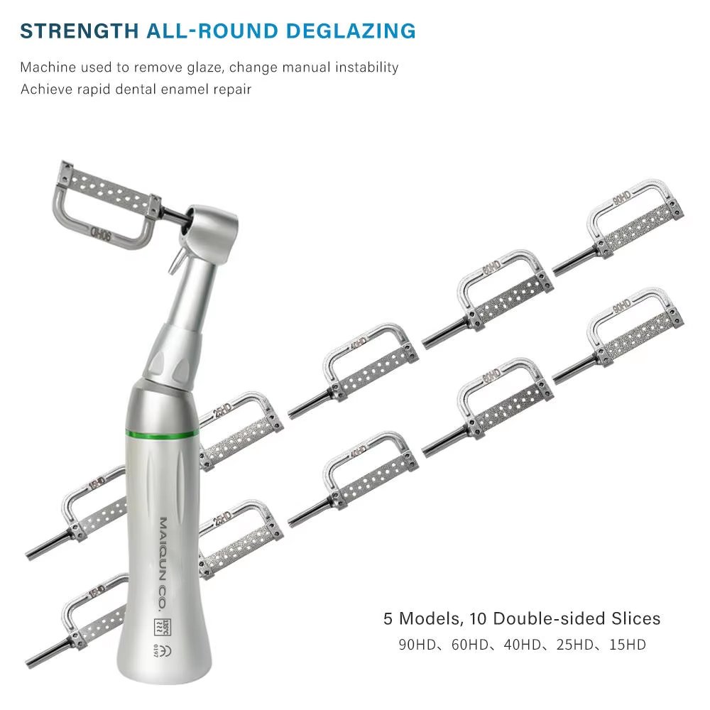 Dental Interproximal Enamel Reduction Tools Set IPR System Contra Angle 4:1 Handpiece Tooth Gap Reciprocating Orthodontic Kit