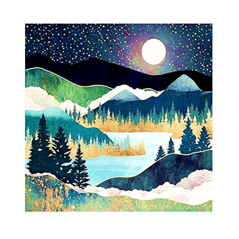 Custom Diy 5D Paintings and Wall Arts Pop Art Starry Night Diamond Painting Kits for Adults