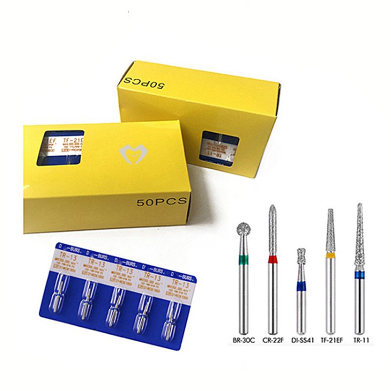 Foshan meite Strong Cutting force Dental Steel diamond Polishing surgical burs high speed Dental burs