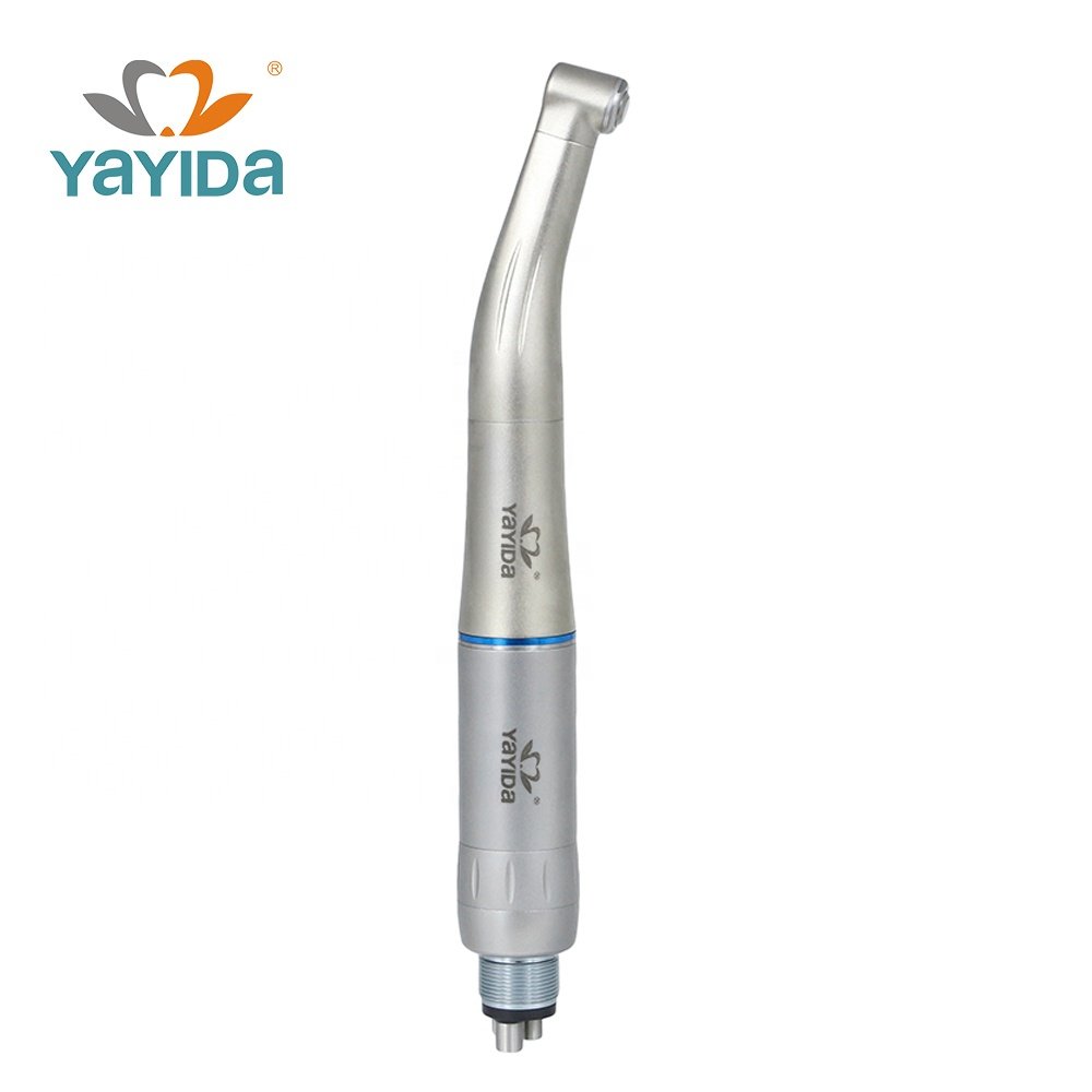 YAYIDA dental blue ring 1:1 push button low speed contra angle handpiece compatible with X25