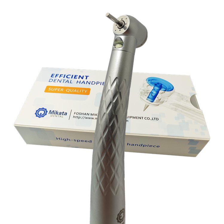 Original Mikata handpiece M-E apple Clinic Used Four spray Stainless body turbine LED high speed dental handpiece