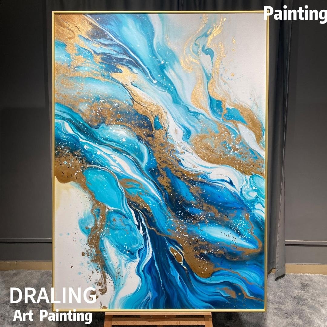 Darling Abstract Texture Oil Painting Framed Floating Frame Canvas Painting Wall Art Home Decor
