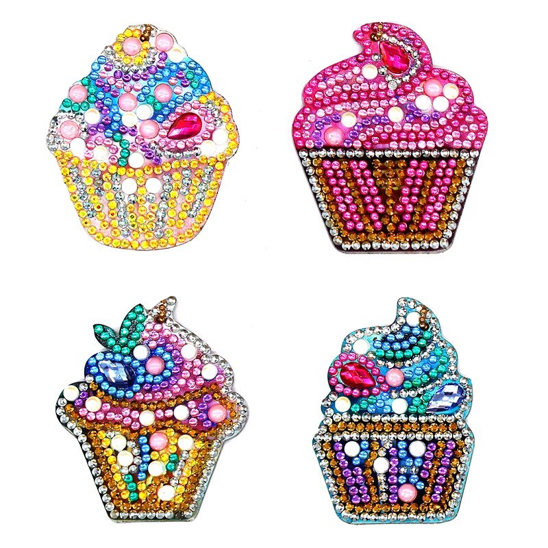 L-P019 Wholesale Diy 5d Diamond Painting Keychain cake Pendant Bag Accessories Diamond Painting Decorative Accessories