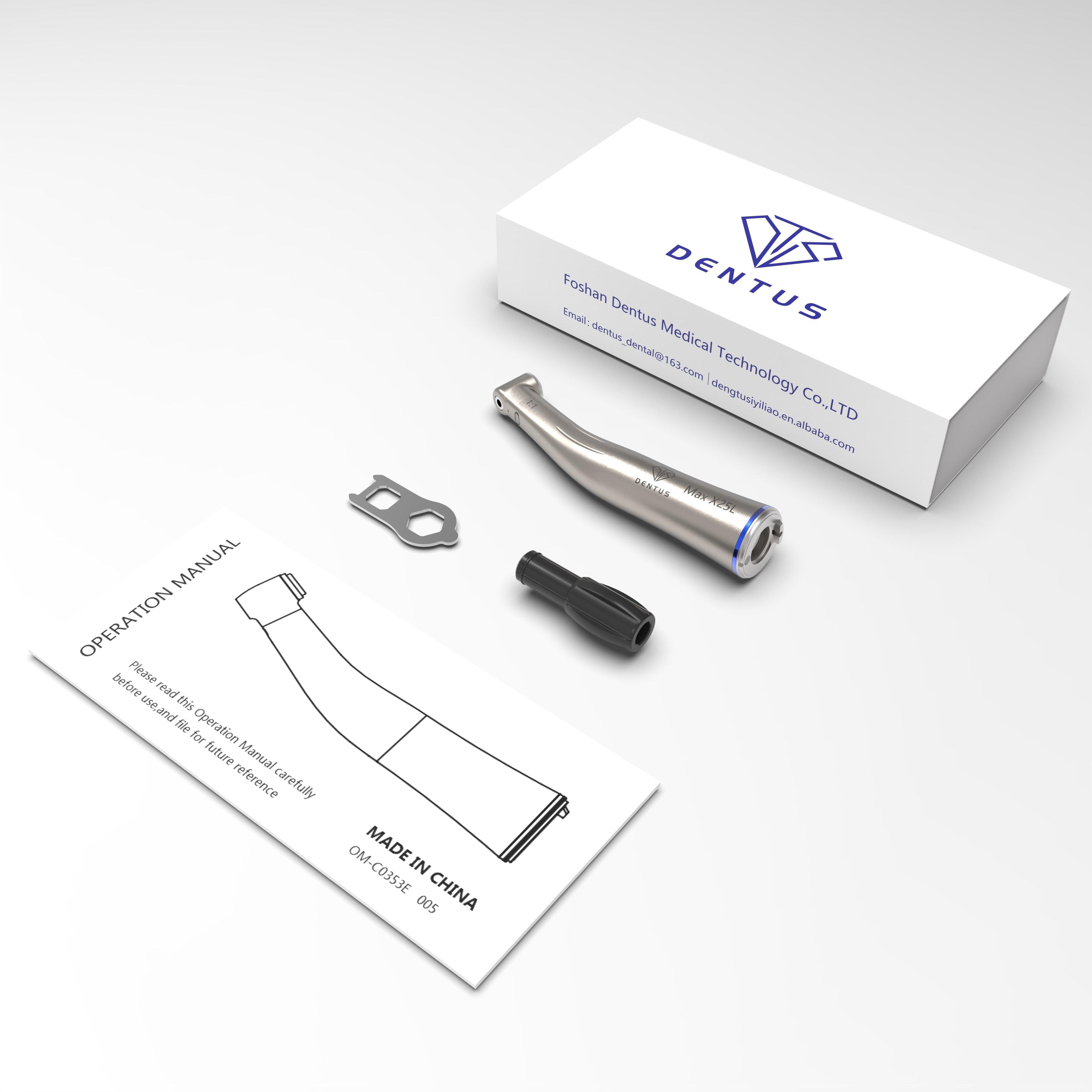 Hot Max X25L 1:1 Ceramic Bearing Low RPM Fiber Optic Handpiece Customized Color Logo Handpiece for Dental Clinic