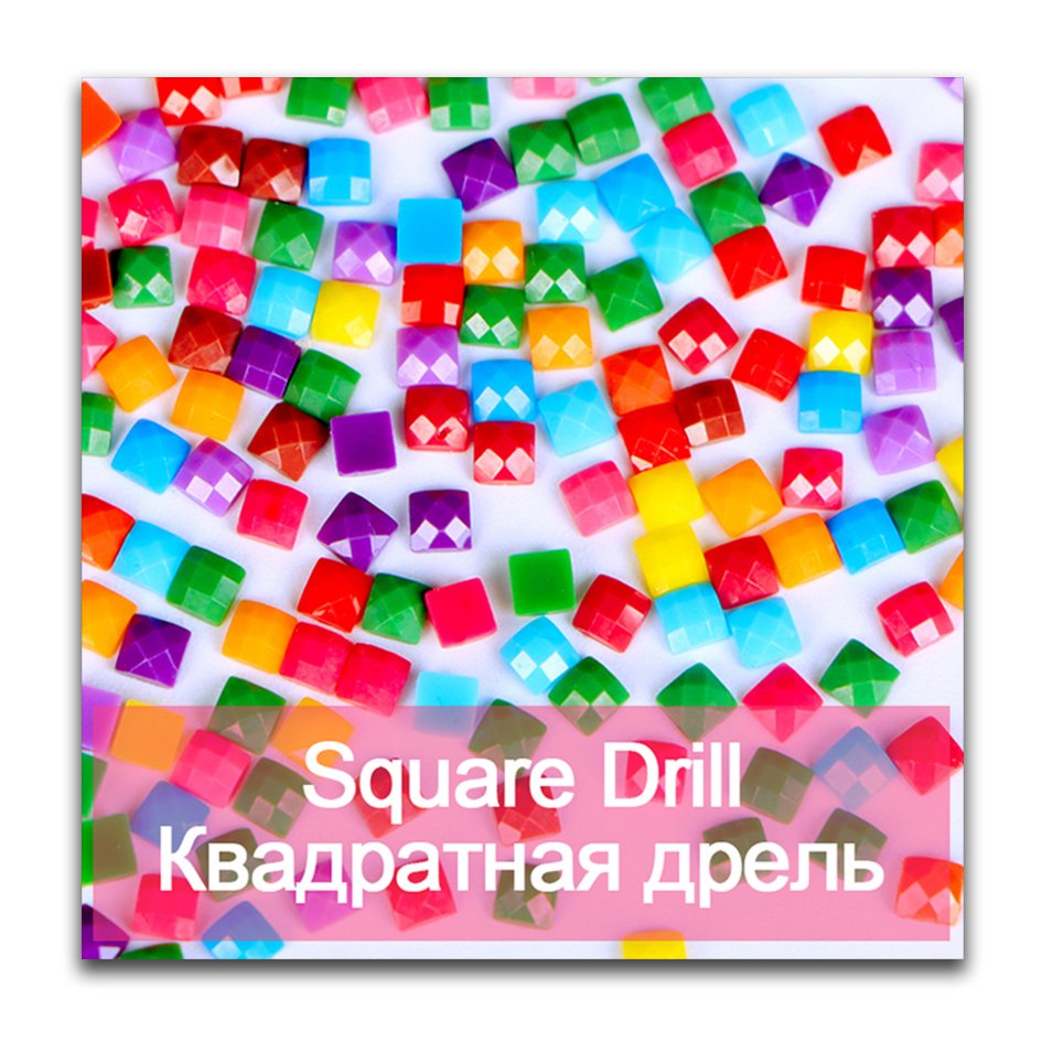 Full Square Fairy Dust Drills Resin Diamond 5D DIY Crystal Diamond Painting 3D Embroidery Rhinestone Mosaic Round AB Stone