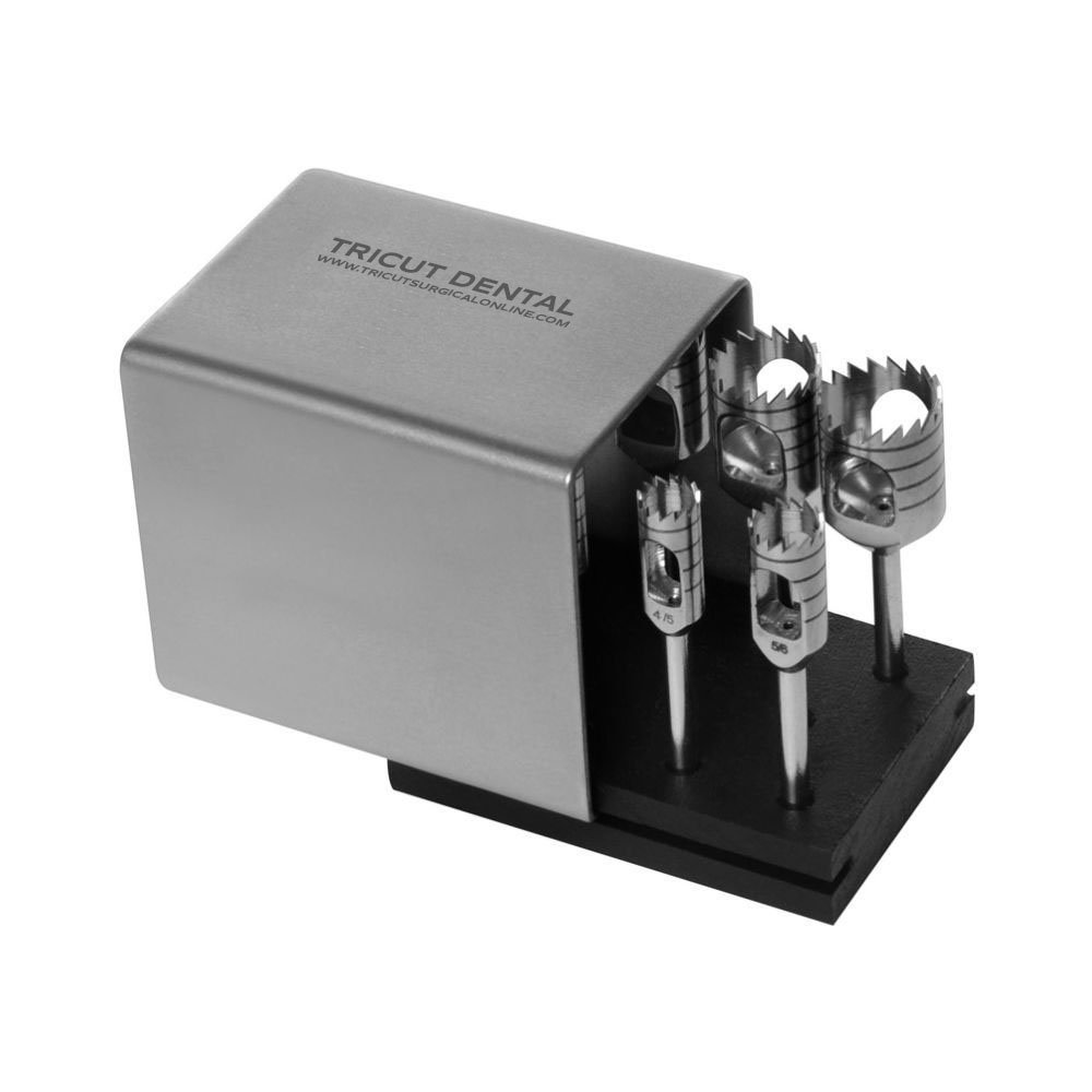 Tricut Manual Dental Treatment Trephine Burs Set Made of Steel