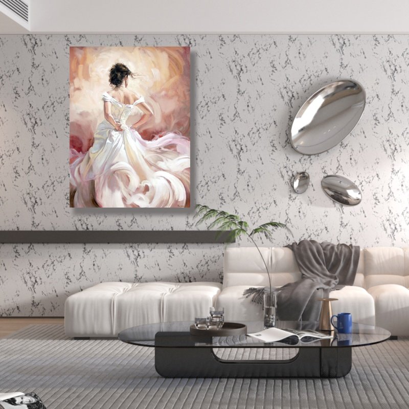 Beautiful Half-Nude Back Women Diamond Painting by Numbers Kits Luxury Oil Painting Home Decoration Figure Portrait Paintings