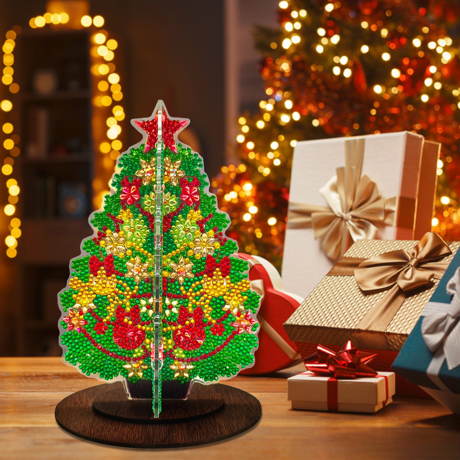 Diamond Painting DIY Christmas Tree Three-dimensional Ornaments New Dot Diamond Painting Acrylic Desktop Ornaments Wholesale