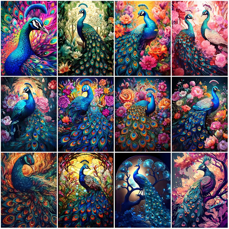 Custom 5D Diamond Painting Kits for Adults and Kids Beginner DIY Animal round Full Drill Mosaic Painting for home Wall Decor