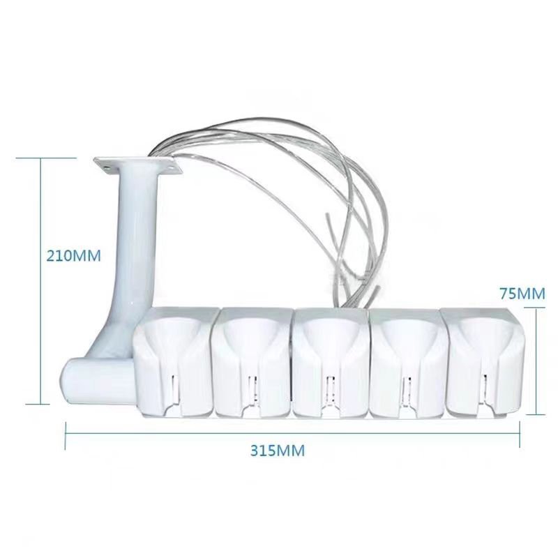 White Plastic Dental Treatment Chair Handpiece Hanger Assembly