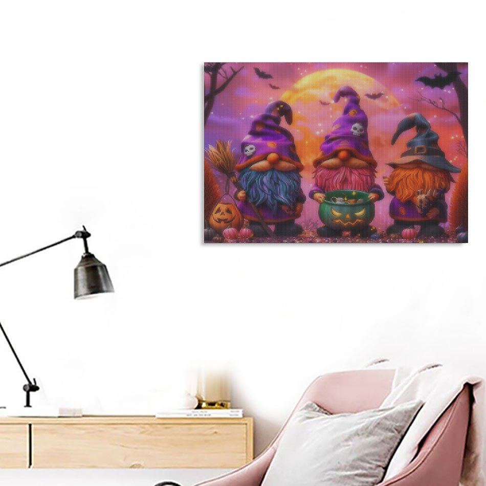 CHENISTORY Halloween 5d Diamond Painting Rhinestone Pictures Diamond Mosaic Full Round Embroidery Cross Stitch Gifts
