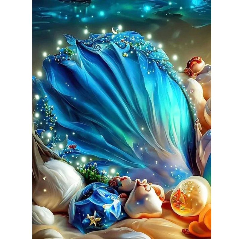 Fantasy Shell Seascape Diamond Painting Full Drill Square Round Drill Painting Craft HD Canvas With Resin Diamond