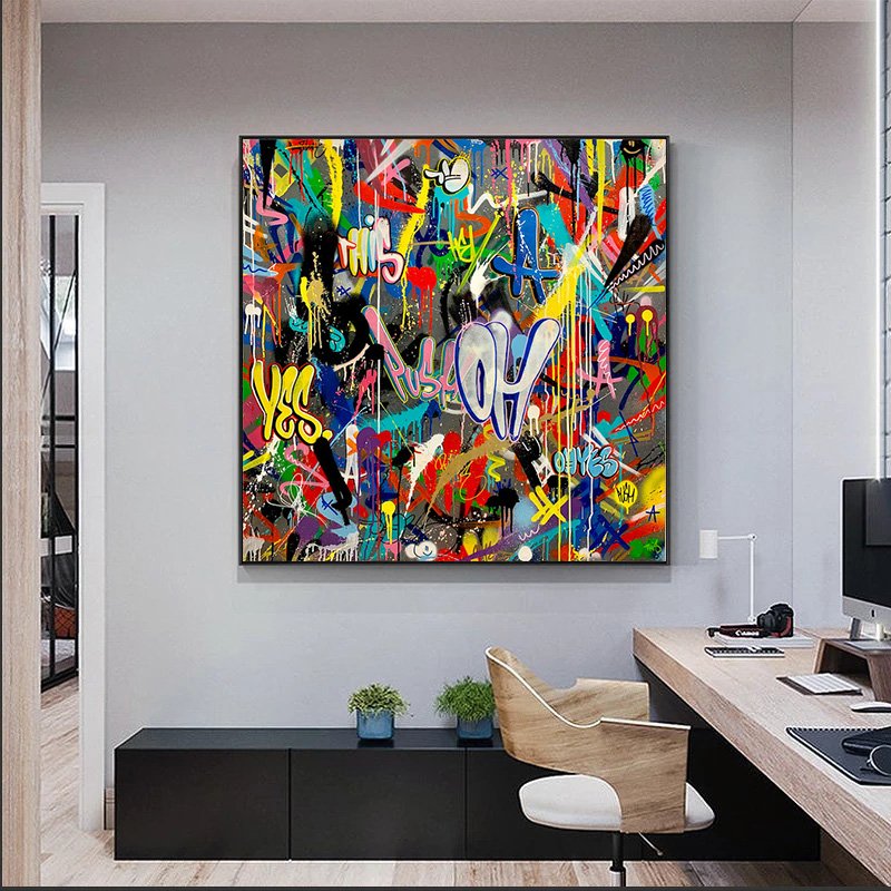 Modern Handmade Alec Monopoly Fine Art POP Home Goods Canvas Wall Decor Painting
