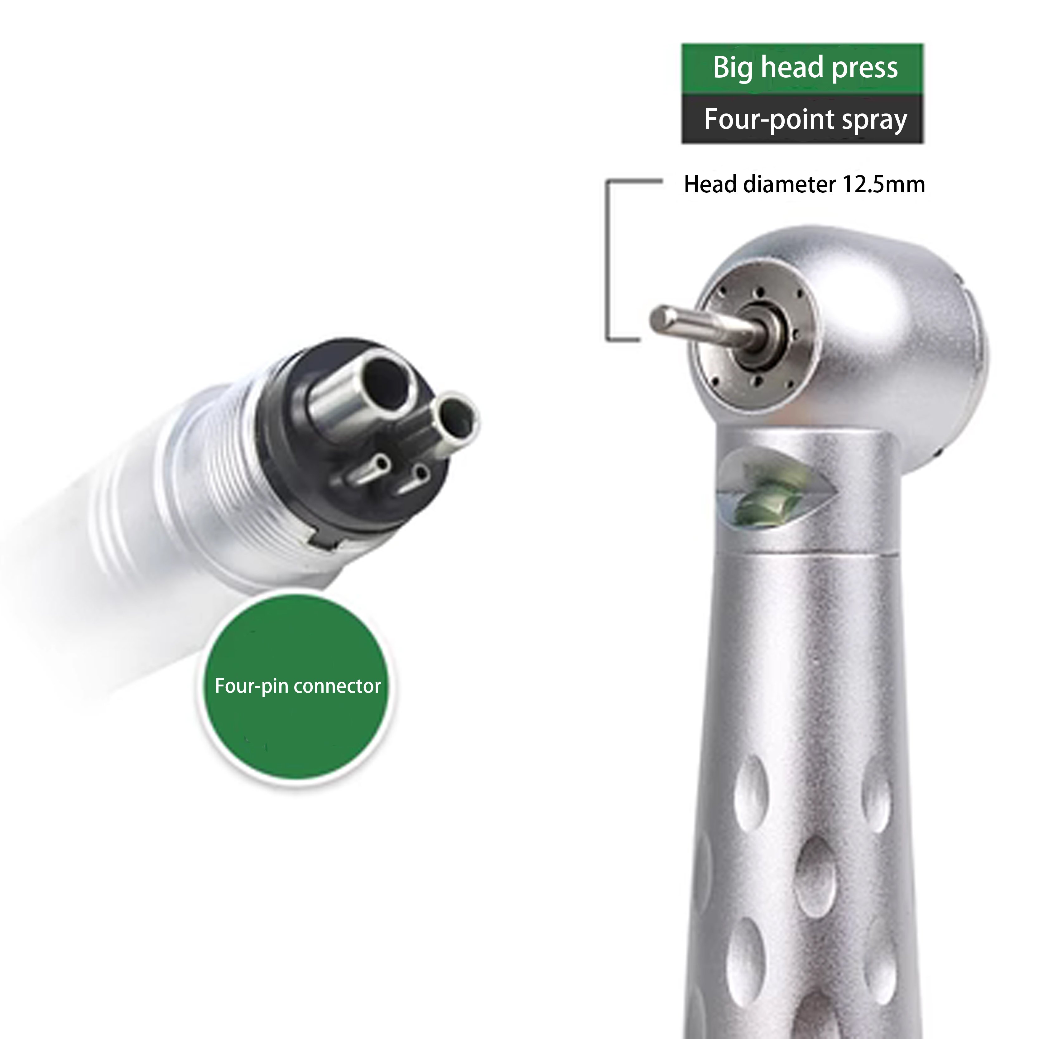 factory supplier standard head dental handpiece straight dental handpiece push button shadowless dental handpiece