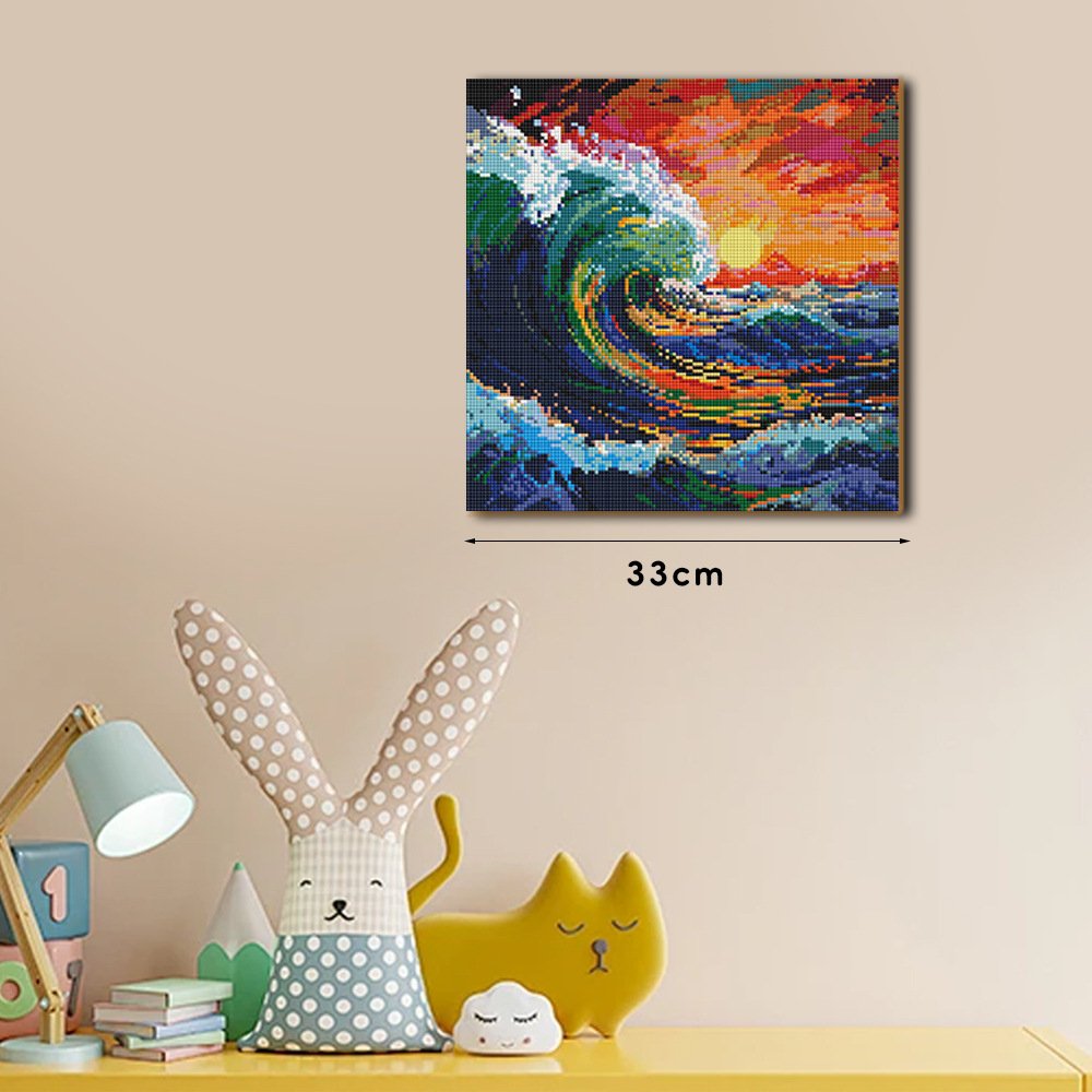 33x33cm Starry Night Scenery 5D DIY Diamond Painting Art Kits with Stretched Frame