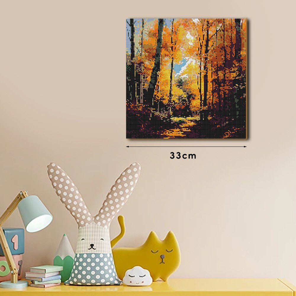 33x33cm Starry Night Scenery 5D DIY Diamond Painting Art Kits with Stretched Frame