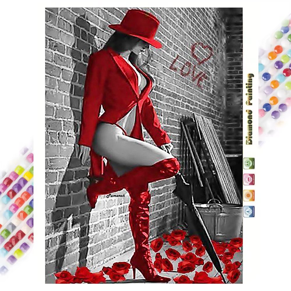 Sexy Woman Diamond Art Painting Street View 5D Diamond Painting DIY Full Drill Home Decoration Custom Own Picture Wholesale