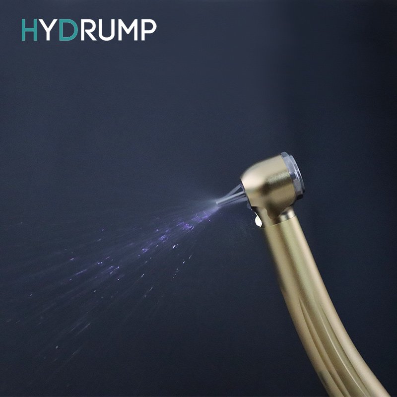 Dental air turbine golden led highspeed handpiece gold plating color 2/4 hole push button golden handpiece