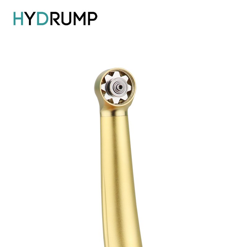 Dental air turbine golden led highspeed handpiece gold plating color 2/4 hole push button golden handpiece