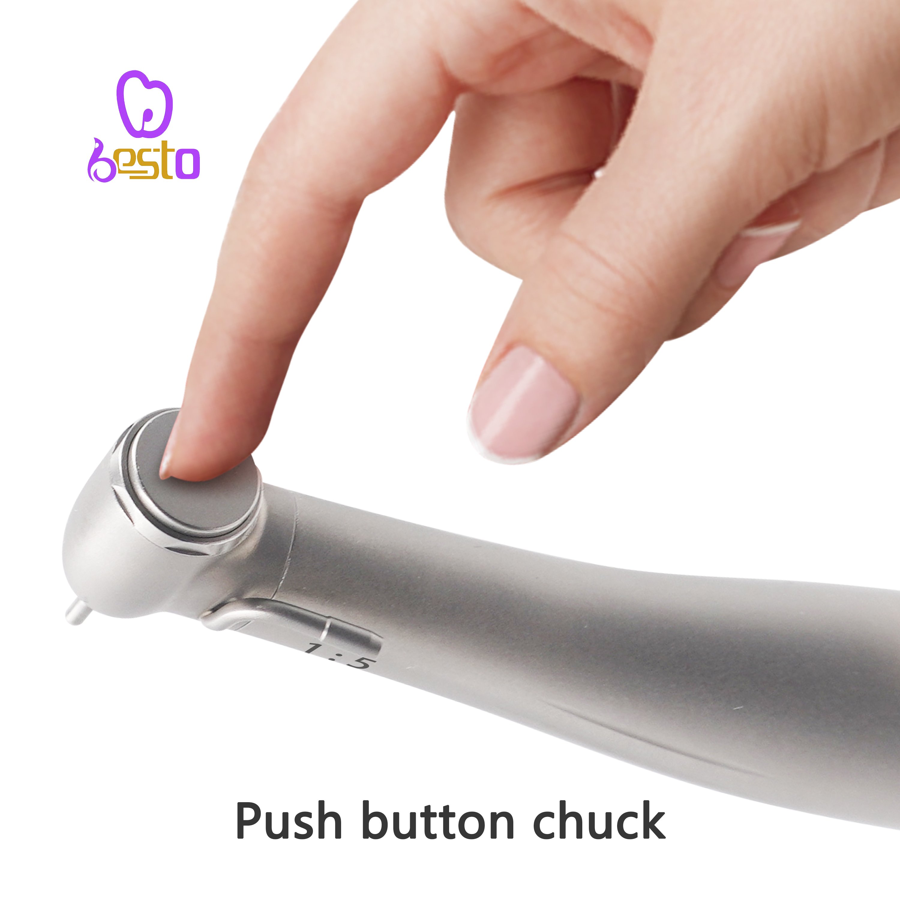 Dental 1:5 Low Speed Handpiece Increasing Optic Fiber Contra Angle Both Internal and External Water Spray Handpiece
