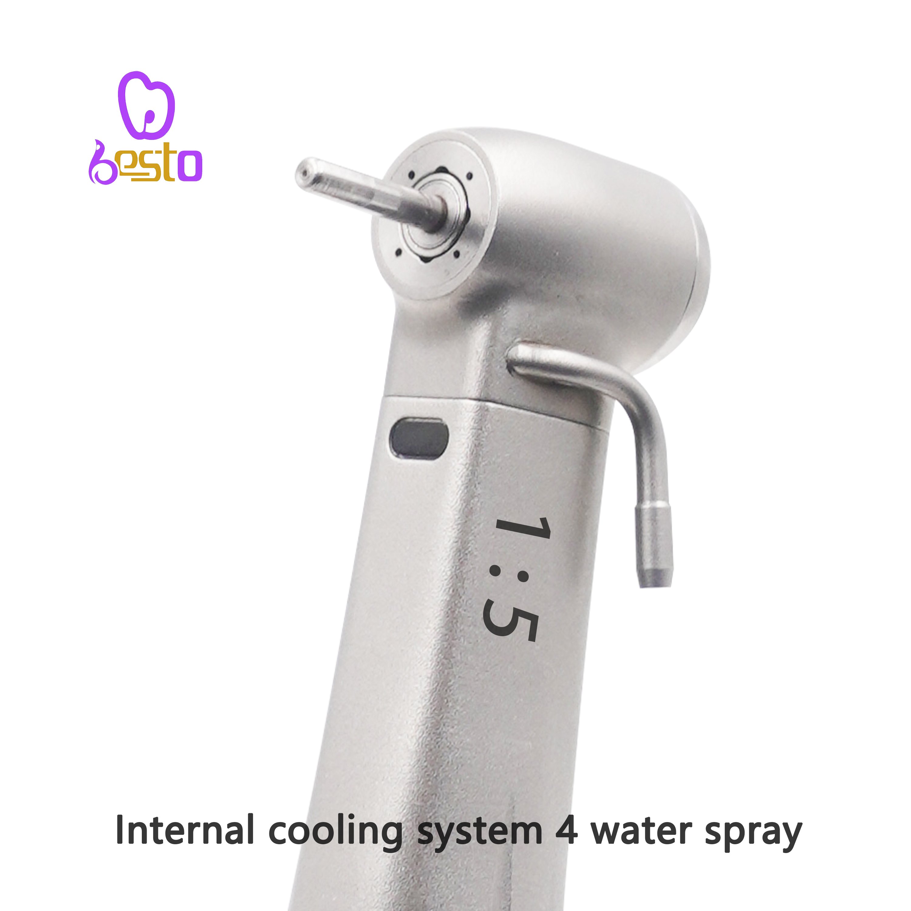 Dental 1:5 Low Speed Handpiece Increasing Optic Fiber Contra Angle Both Internal and External Water Spray Handpiece