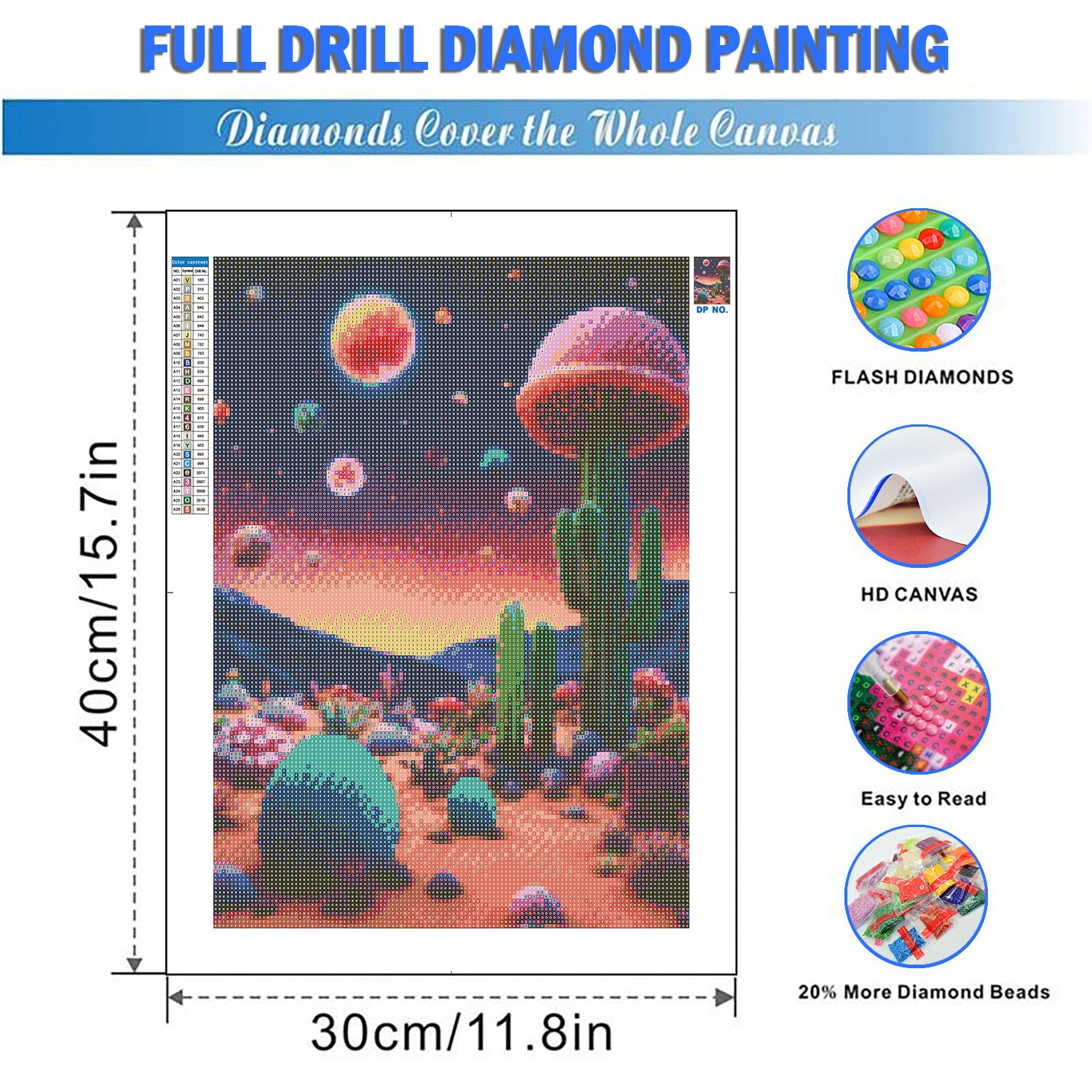 5D New Collection 2024 Diamond Embroidery Mushroom House Mosaic Art Kits Landscape hanging paintings Cross Stitch Gift