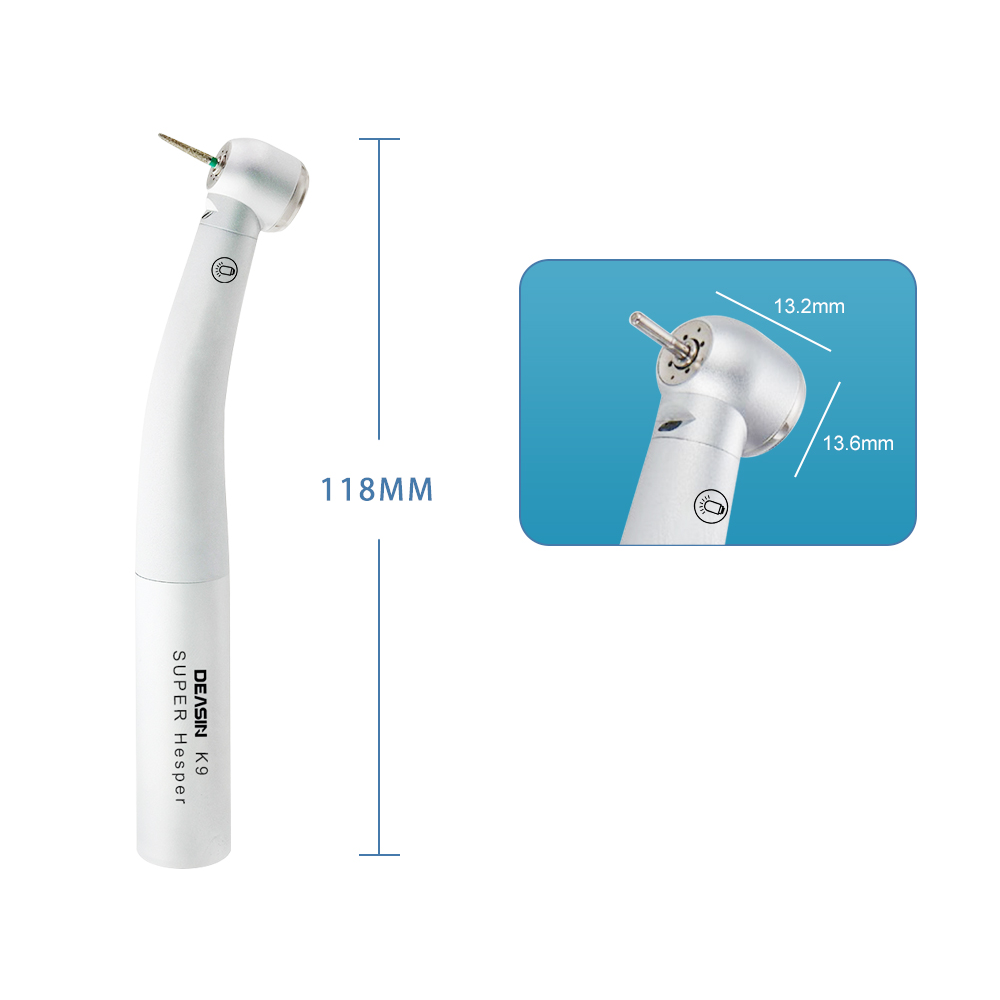 Dental K9 Fiber Optic LED Air Turbine high speed handpiece For KV Coupler Stainless Steel Ceramic Bearing dentistry tool