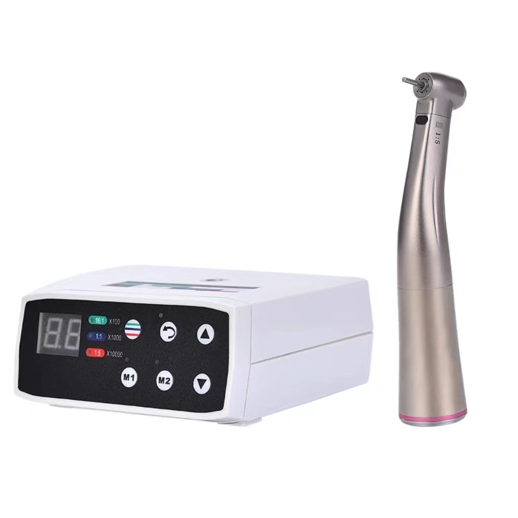 Dental Electric Motor Dental Handpiece 1:5 Contra Angle Low Speed Turbine X95L With Ceramic Bearing