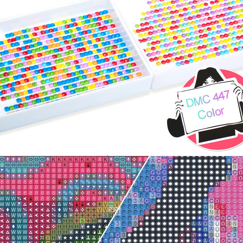 Wholesale DMC 447 Colors Drill Full Round Square Drill Diamond Rhinestone Diy Diamond Painting Beads Accessory Acrylic Beads