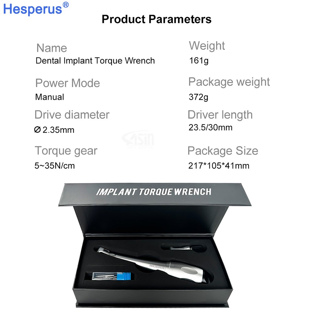 Universal Dental Implant Torque Wrench with 12 Driver Head Kit Hand Driver Screw Handpiece Dentistry Repair Tools