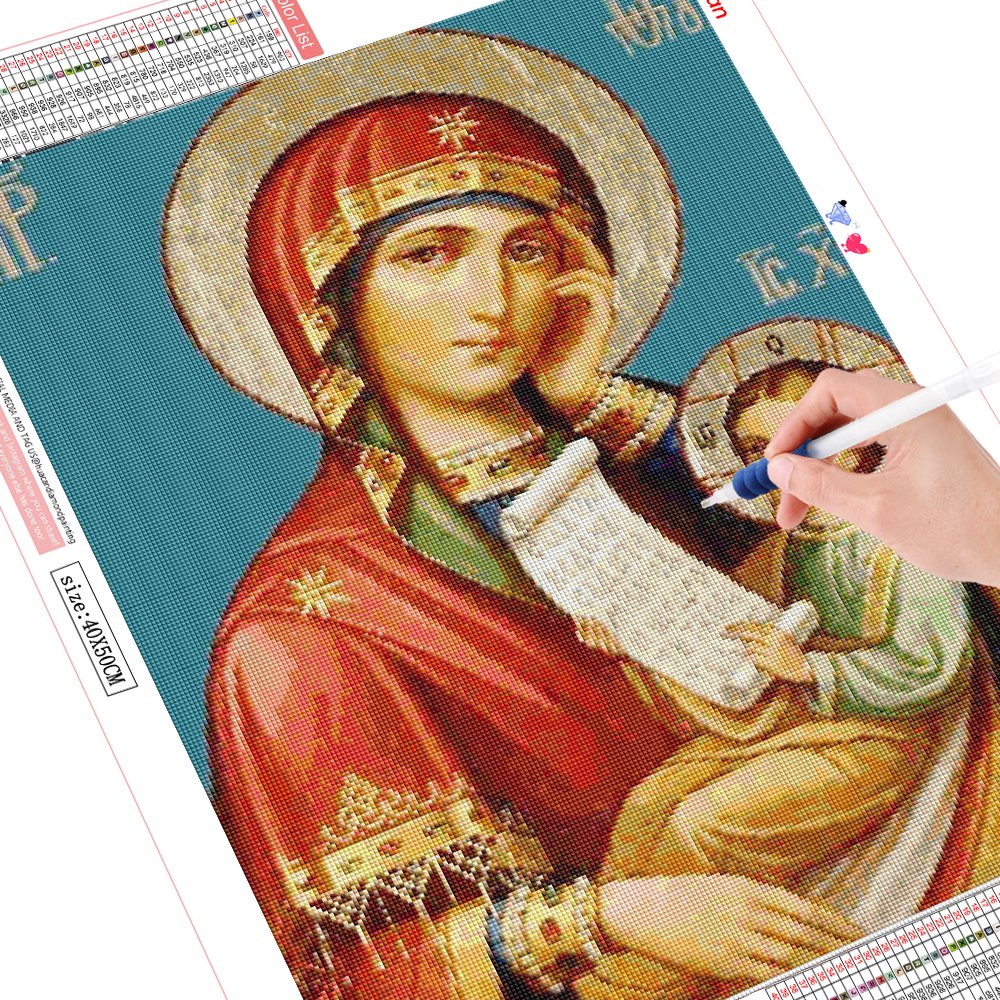 Diamond Painting 5D DIY Virgin Mary Diamond Embroidery Religion Full Drill Square Round Mosaic Arts and Crafts for Adults