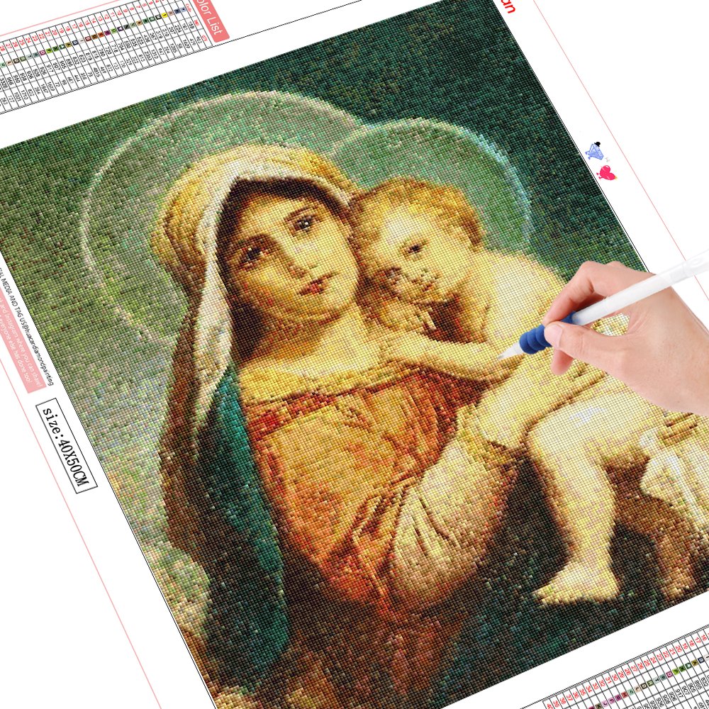 Diamond Painting 5D DIY Virgin Mary Diamond Embroidery Religion Full Drill Square Round Mosaic Arts and Crafts for Adults