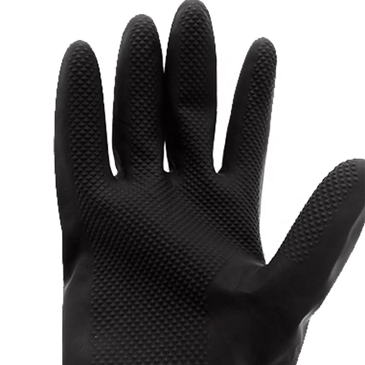 waterproof long sleeve 35/45/55/65 cm heavy duty rubber gloves for chemicals resistant with anti-slip labs