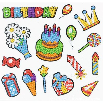 Paint with Diamonds by Numbers Kit Animals Flowers Diamond Painting Sticker Art Craft Set for Boys Girls Adult Beginners