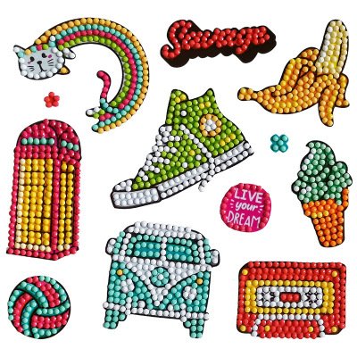 Paint with Diamonds by Numbers Kit Animals Flowers Diamond Painting Sticker Art Craft Set for Boys Girls Adult Beginners