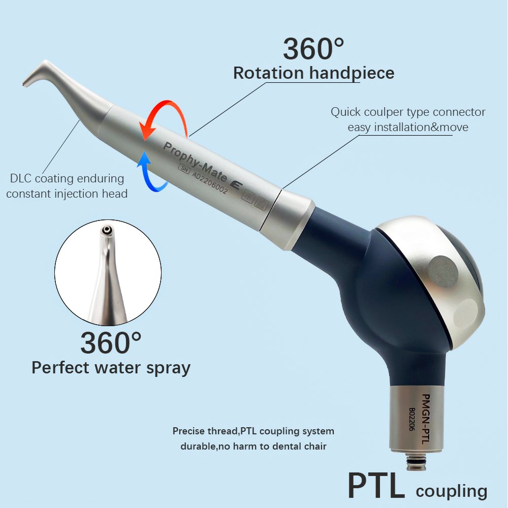 Dental Teeth Whitening Air Prophy Jet System Polishing Sandblasting Gun Polisher Handpiece Oral hygiene fit N*K PTL Coupling