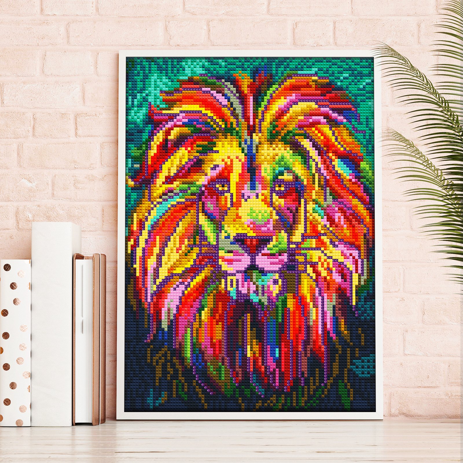 wholesale custom 30*40 night luminous diy wall door hanging decoration gift animals 5d diamond painting