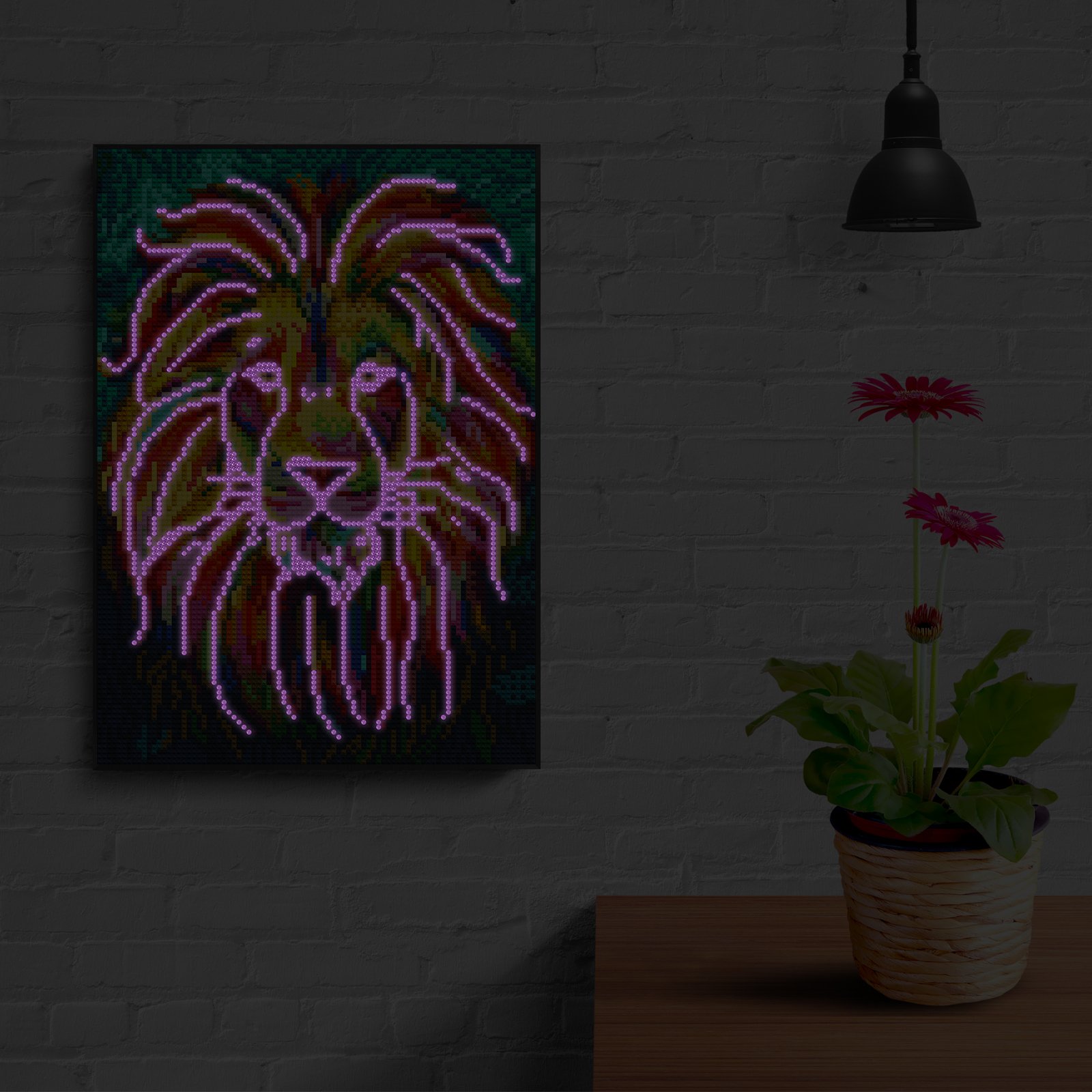 wholesale custom 30*40 night luminous diy wall door hanging decoration gift animals 5d diamond painting