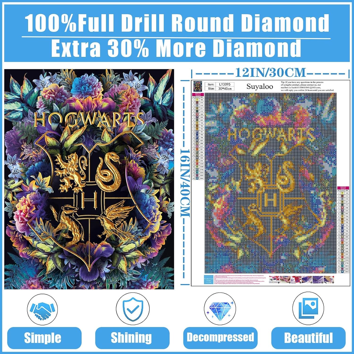 Magic Emblem Diamond Painting DIY Handmade Diamond Decoration Painting Romantic Totem Diamond paintings and wall decoration arts