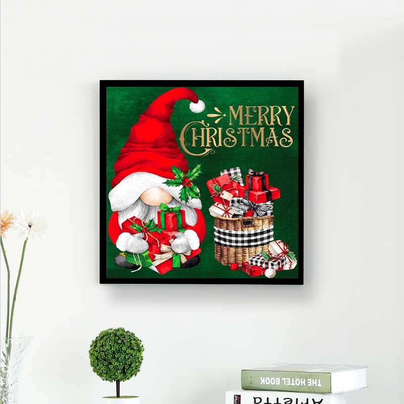 LANSURE Christmas wreath 5d diy diamond painting kit premium canvas diamond dot painting for kids children