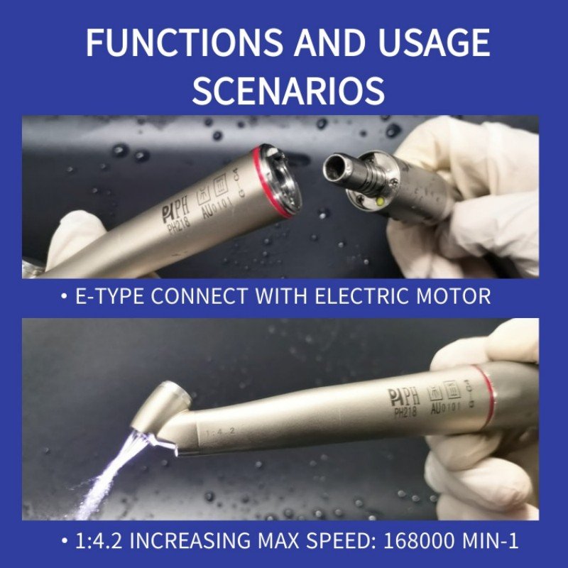 Lab Dental Fg Burs 45 Degree Optic Fiber Low Increasing 1:4.2 Speed Against Contra Angle Handpiece dental handpiece
