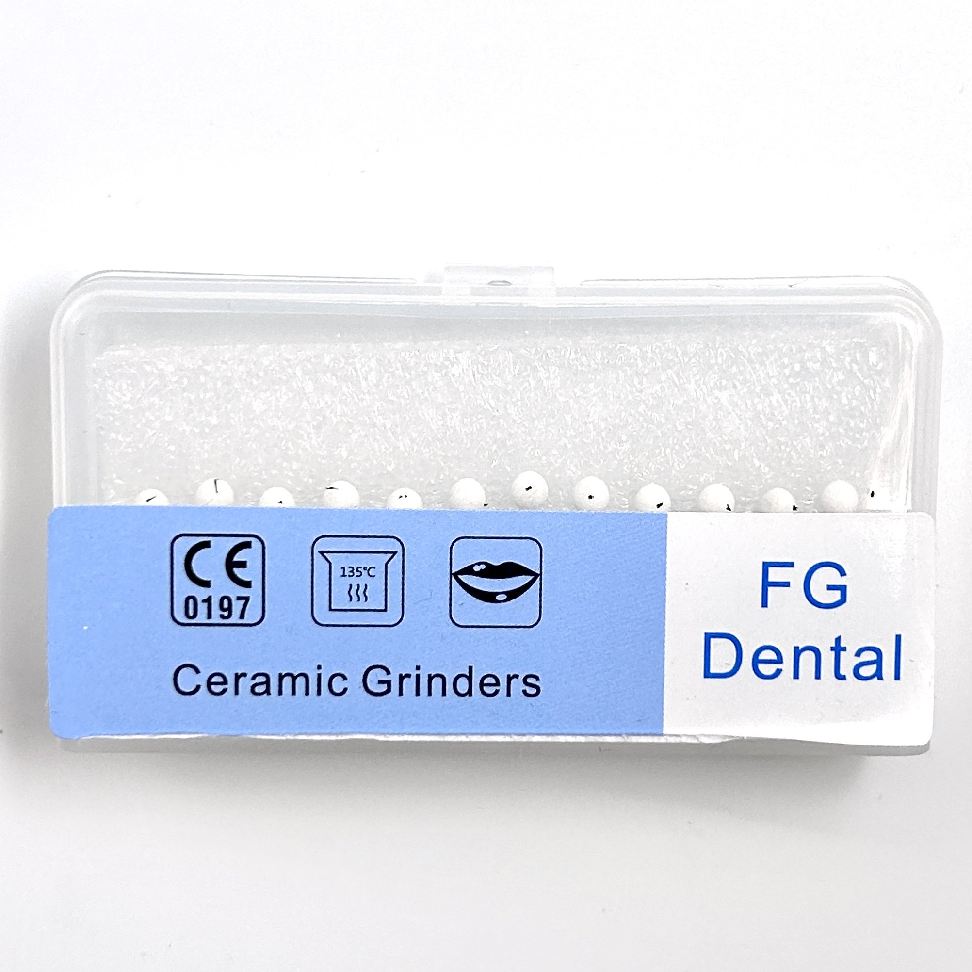 CWF514 FG Dental White Stone Polishing FG Bur Drills Kits Aluminum Oxide 12Pcs/Box Dental Flame White FG Burs