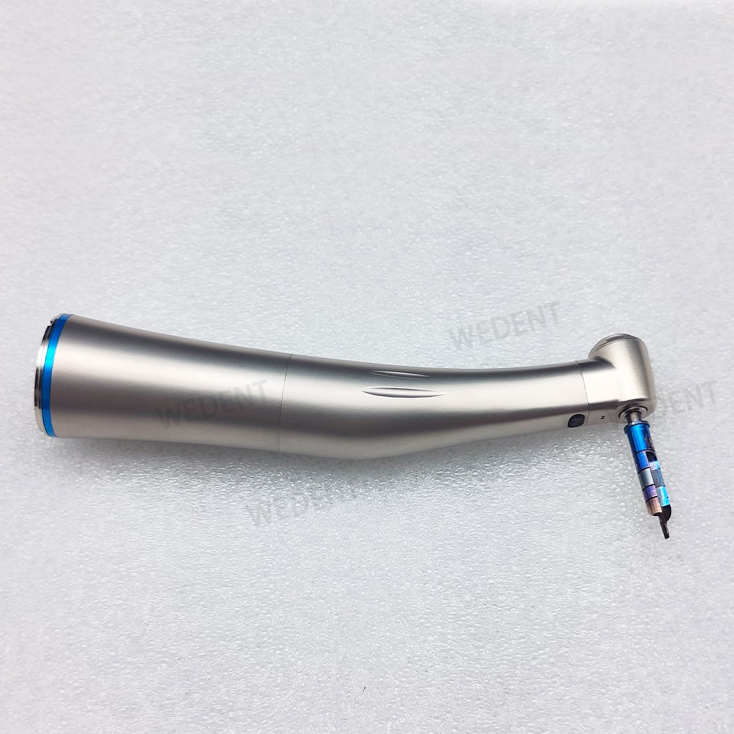 1:1 Dental Implant Contra Angle Push Button Portable Variable Speed Fiber Optic Low Speed Turbine Handpiece