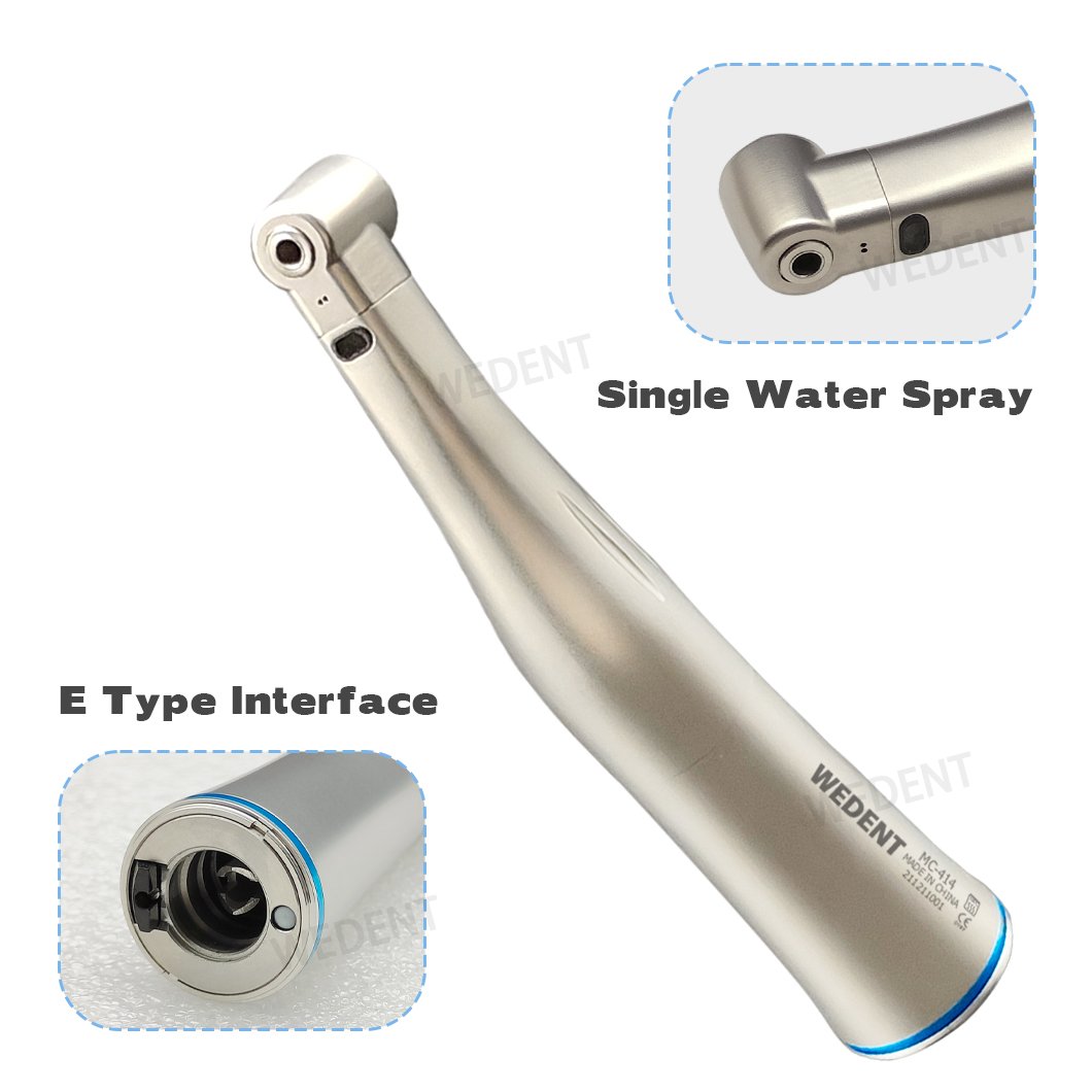 1:1 Dental Implant Contra Angle Push Button Portable Variable Speed Fiber Optic Low Speed Turbine Handpiece