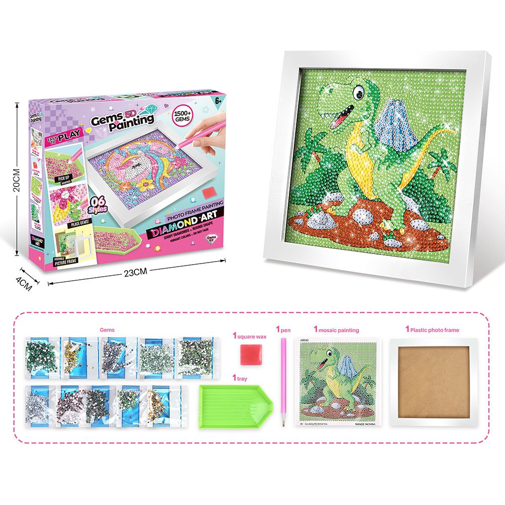 Carton pattern educational toys diy kit kid gem 5d craft diamond printing toy