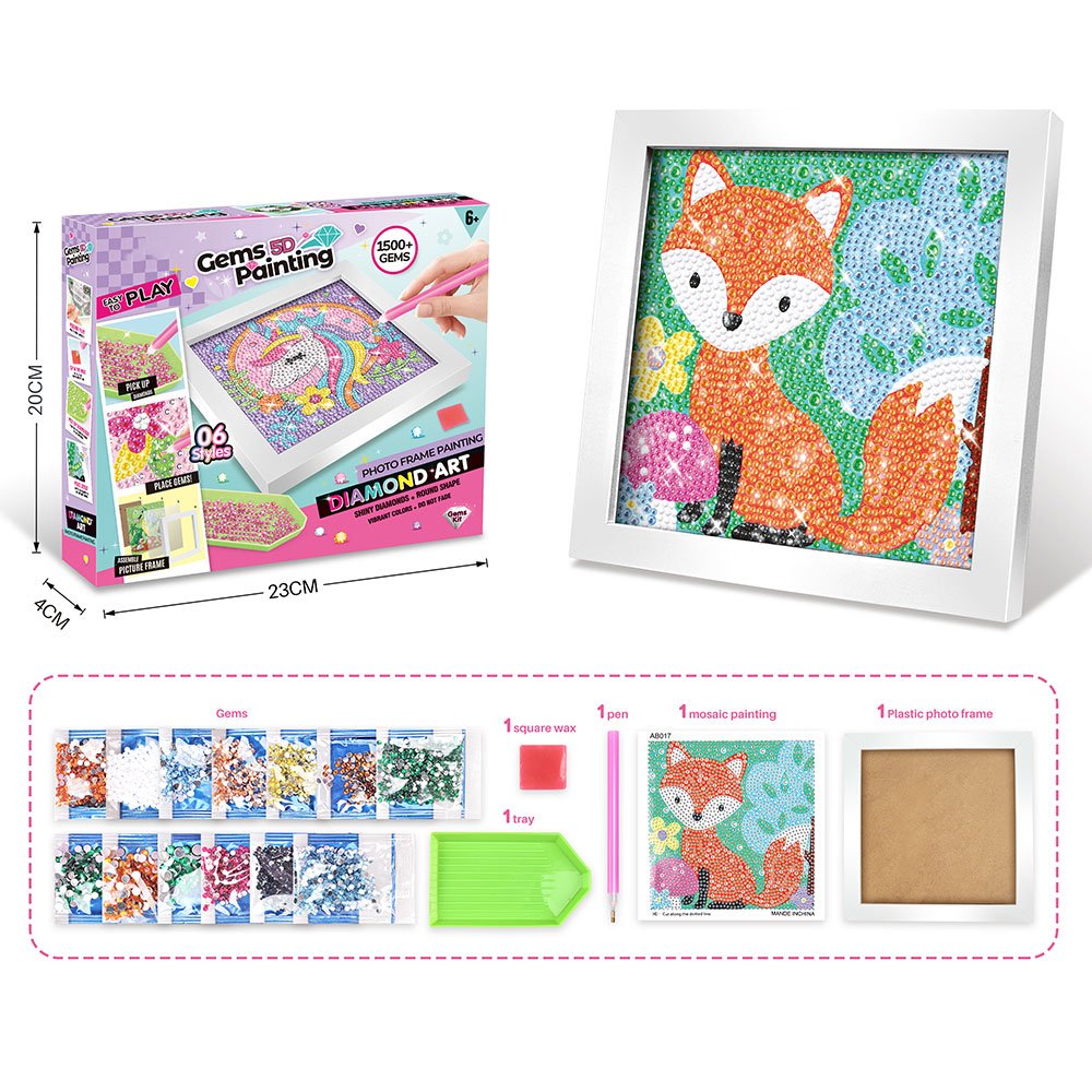 Carton pattern educational toys diy kit kid gem 5d craft diamond printing toy