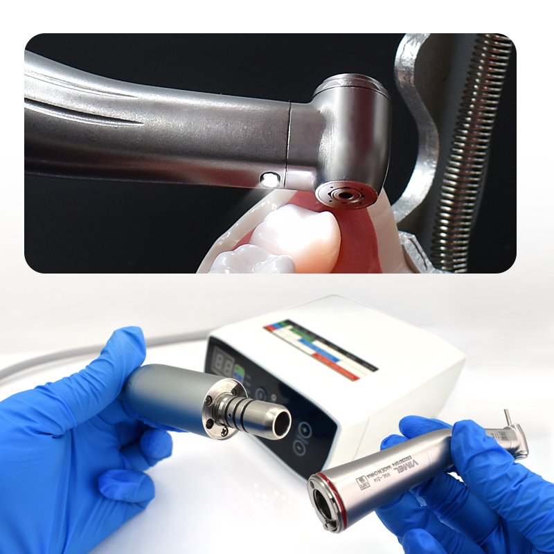 Portable Dental Electric Motor with Led Light Tube Internal Water Spray NL400 External Brushless Electric Micromotor Dental Lab