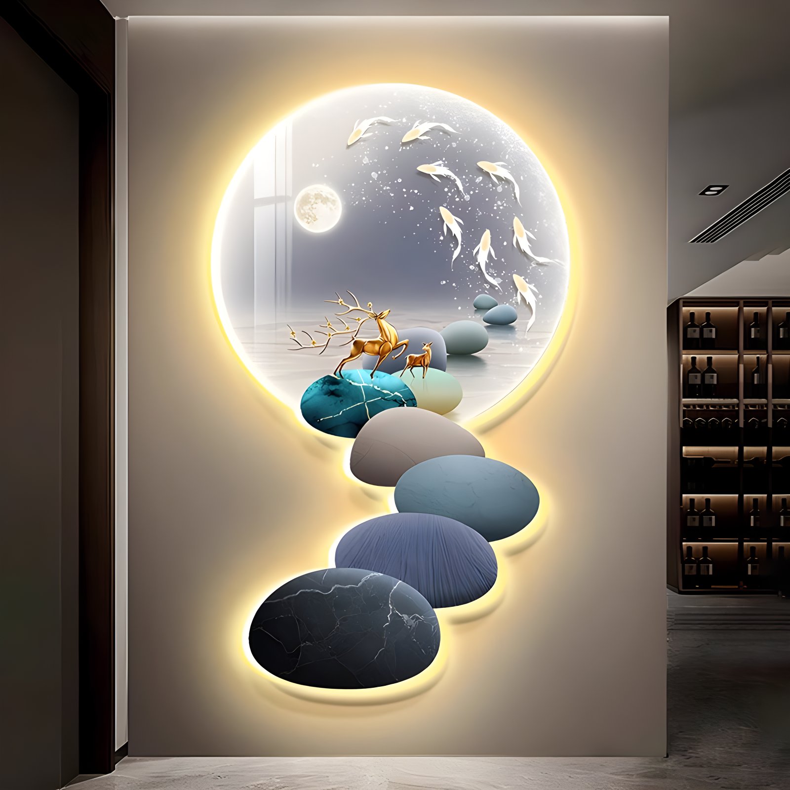 Entrance crystal porcelain mural wall hanging decoration Diamond painting Modern abstract home decoration paintings