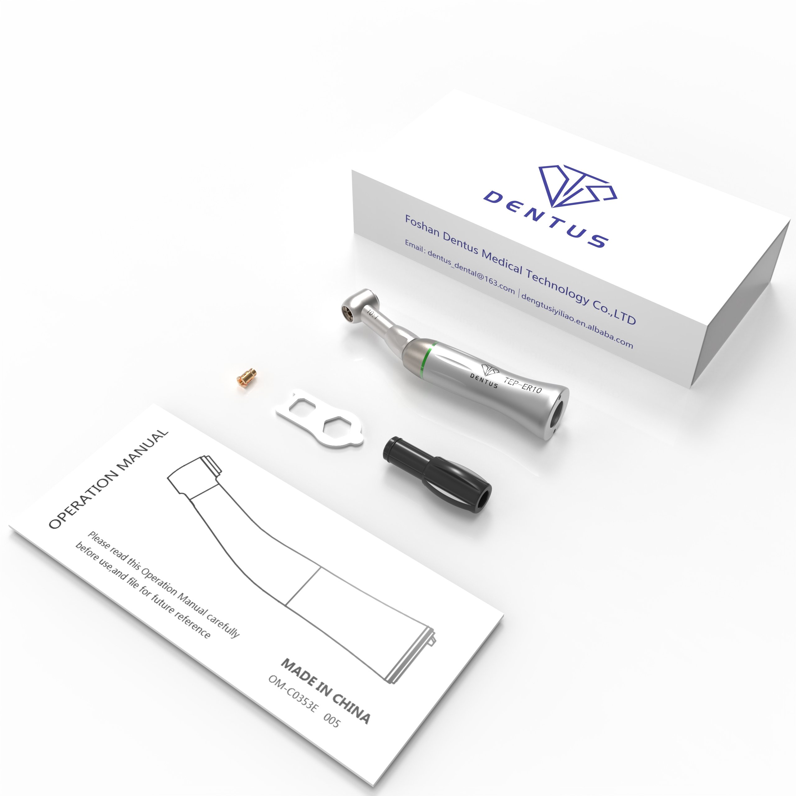 TEP-ER10 Reduction Twist Contra Angle Handpiece Oral Hygiene Equipment Non-optic Handpiece